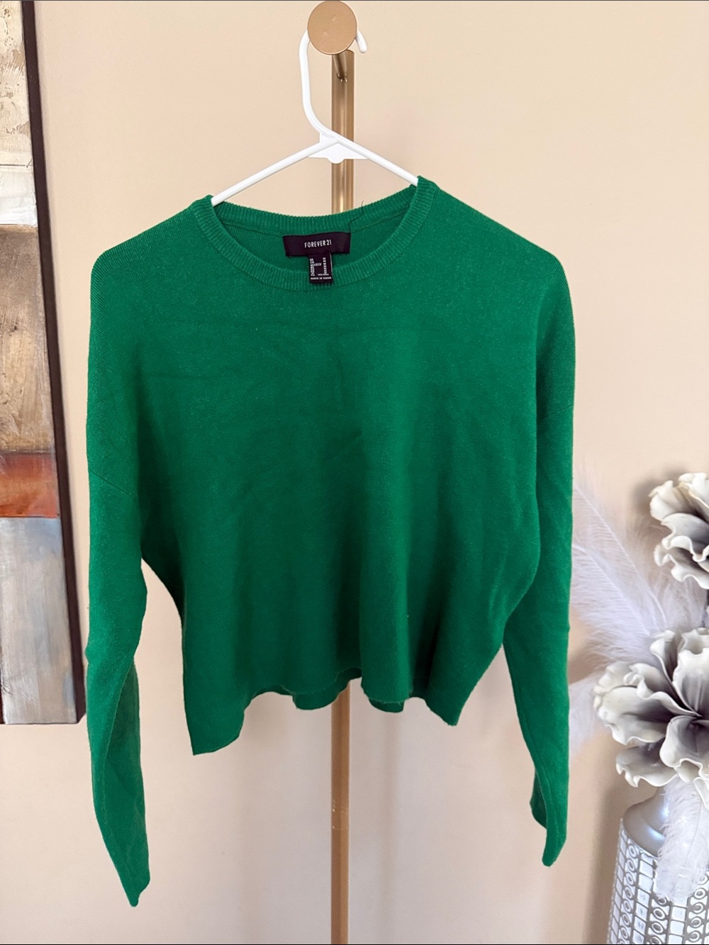 Forever 21 Emerald Green Crewneck Pullover